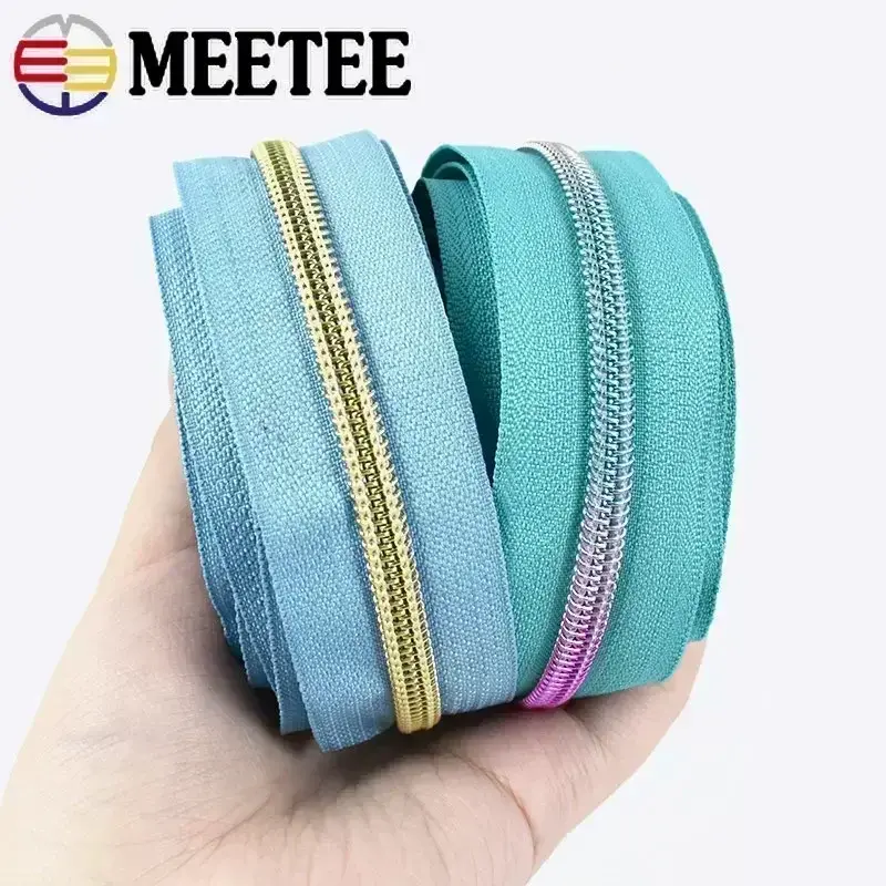 4/10/20M 5# Nylon Zippers for Bag Purse Shoes Sewing Zipper Tapes Garment Plastic Coil Decor Zips Repair Kit DIY Accessories