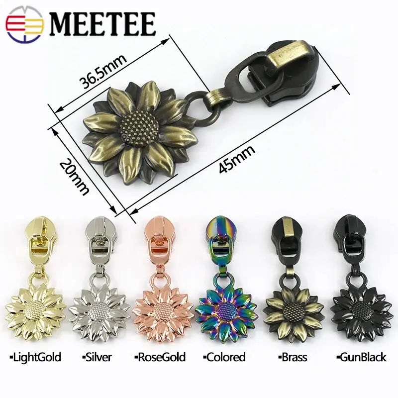5-30Pcs Meetee 5# Zipper Sliders for Nylon Zippers Bag Purse Zip Pull Jacket Zips Head Repair Kit DIY Garment Sewing Accessories