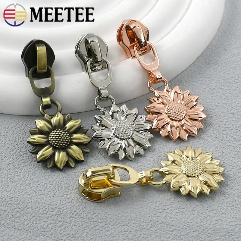 5-30Pcs Meetee 5# Zipper Sliders for Nylon Zippers Bag Purse Zip Pull Jacket Zips Head Repair Kit DIY Garment Sewing Accessories