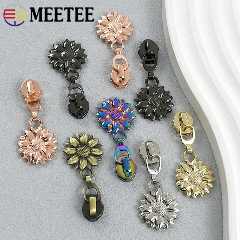 5-30Pcs Meetee 5# Zipper Sliders for Nylon Zippers Bag Purse Zip Pull Jacket Zips Head Repair Kit DIY Garment Sewing Accessories