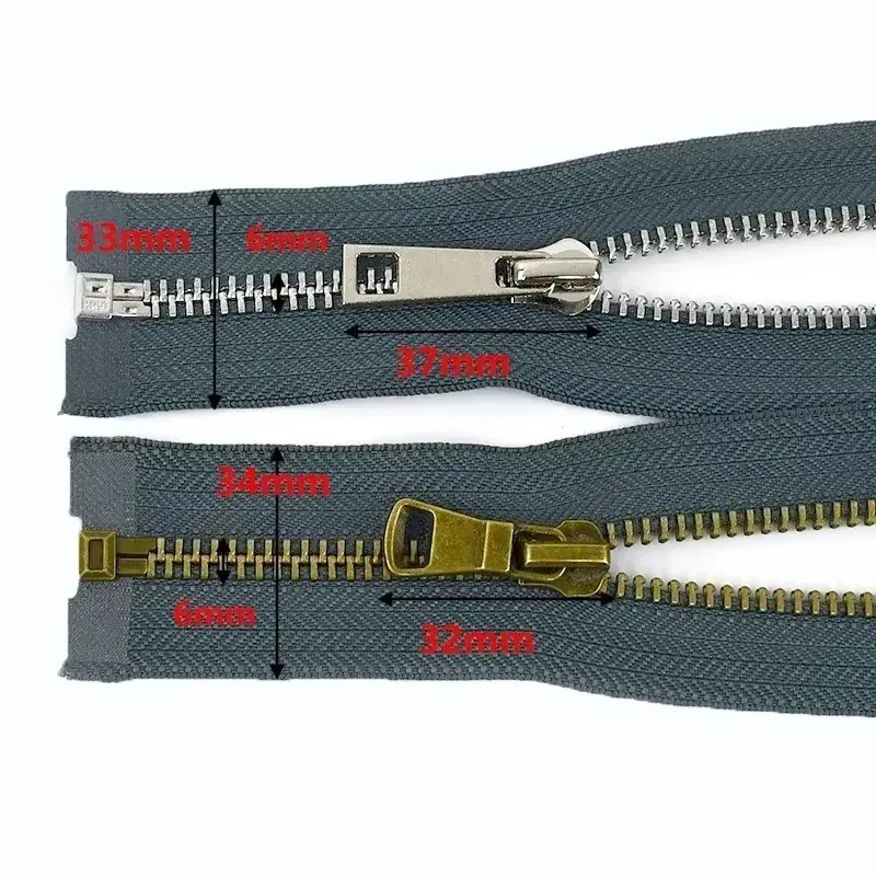 4/10Pcs 40-80cm 5# Metal Zippers for Clothing Backpack Auto-lock Zipper Tape Garment Decor Zip Repair Kit DIY Sewing Accessories