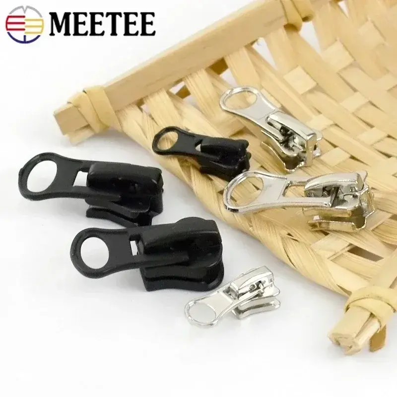 3# 5# 8# 10# 10/20/30Pcs Zipper Slider Heads For Bag Garment Zips Pocket Resin Zippers Pull DIY Sewing Replacement  Accessories