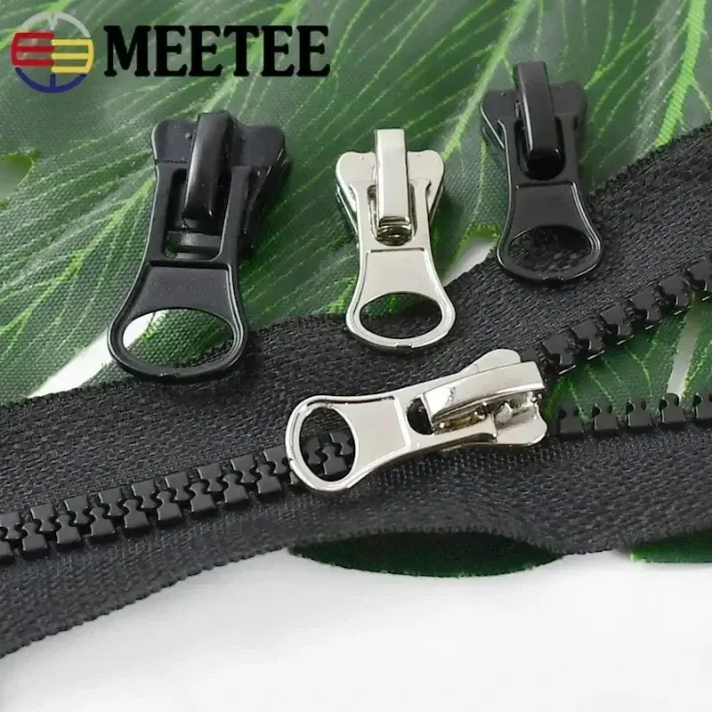 3# 5# 8# 10# 10/20/30Pcs Zipper Slider Heads For Bag Garment Zips Pocket Resin Zippers Pull DIY Sewing Replacement  Accessories