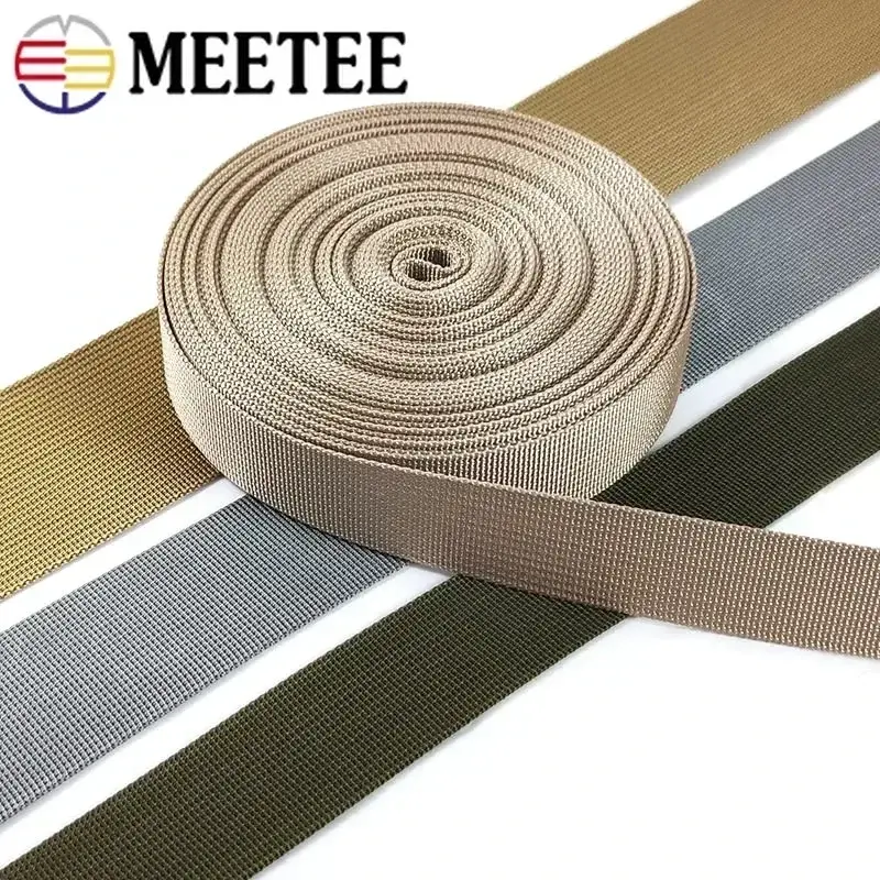 Meetee 45Meters 20-38mm Colored Webbing Strap Backpack Belts Bags Shoulder Ribbons Luggage Bias Binding DIY Sewing Accessories
