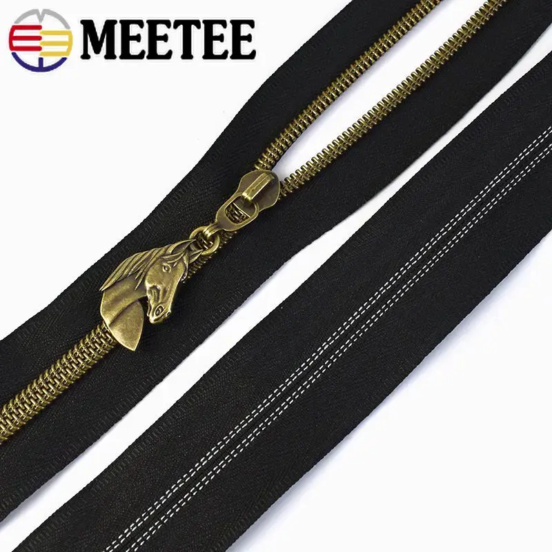 3M 5# Nylon Zipper Tapes+3Pcs Sewing Zippers Sliders Bag Pocket Decoration Zips Pulls Head Repair Kit DIY Accessories