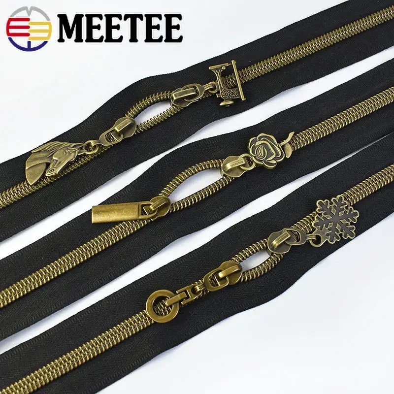 3M 5# Nylon Zipper Tapes+3Pcs Sewing Zippers Sliders Bag Pocket Decoration Zips Pulls Head Repair Kit DIY Accessories