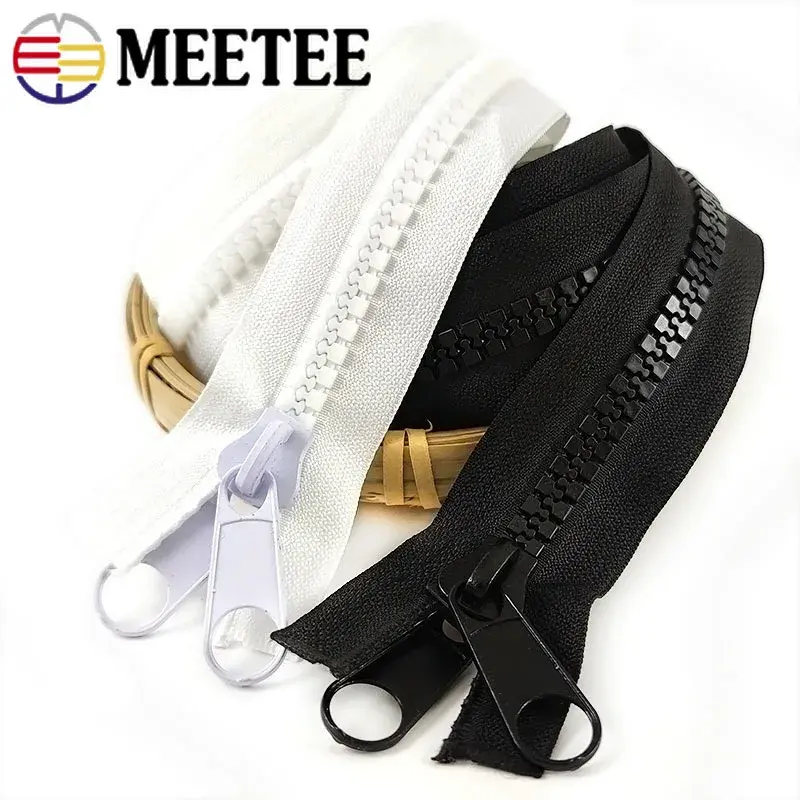 1Pc 1/2/3/4/5M 10# Sewing Zippers Double Slider Resin Zipper for Bag Jacket Open-end Long Tent Zips Repair Kit DIY Accessories