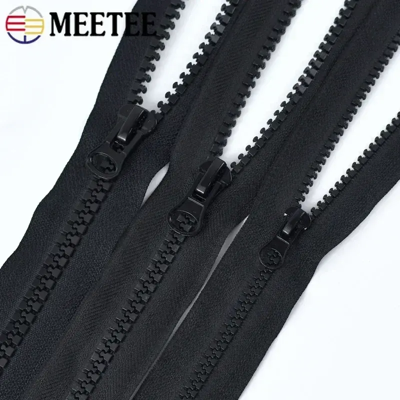 8# 60-500cm Resin Zipper Double Sliders Zippers Open-End Long Zip for Sewing Tent Down Jacket Garment Repair Kit DIY Accessories
