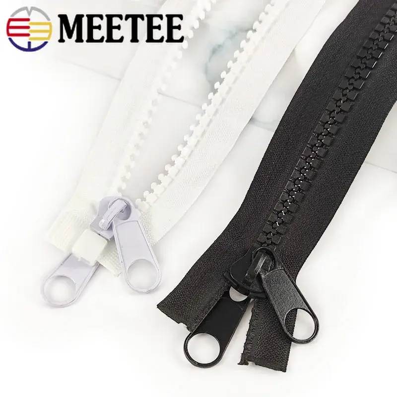 1Pc 1/2/3/4/5M 10# Sewing Zippers Double Slider Resin Zipper for Bag Jacket Open-end Long Tent Zips Repair Kit DIY Accessories