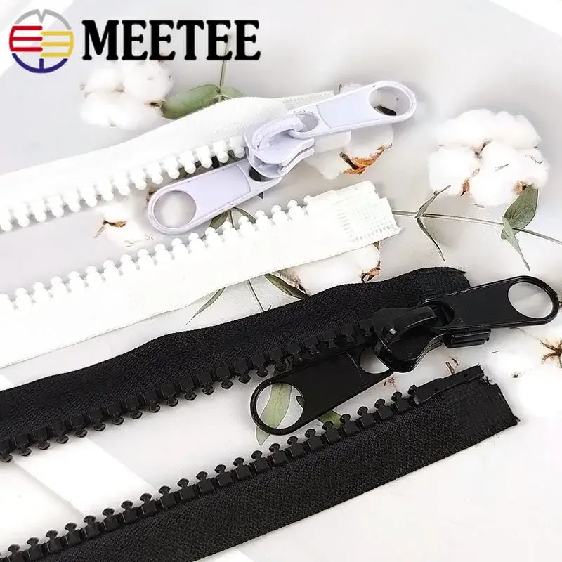 1Pc 1/2/3/4/5M 10# Sewing Zippers Double Slider Resin Zipper for Bag Jacket Open-end Long Tent Zips Repair Kit DIY Accessories