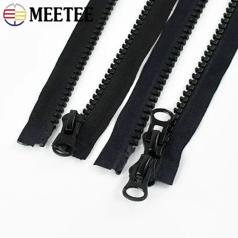 8# 60-500cm Resin Zipper Double Sliders Zippers Open-End Long Zip for Sewing Tent Down Jacket Garment Repair Kit DIY Accessories