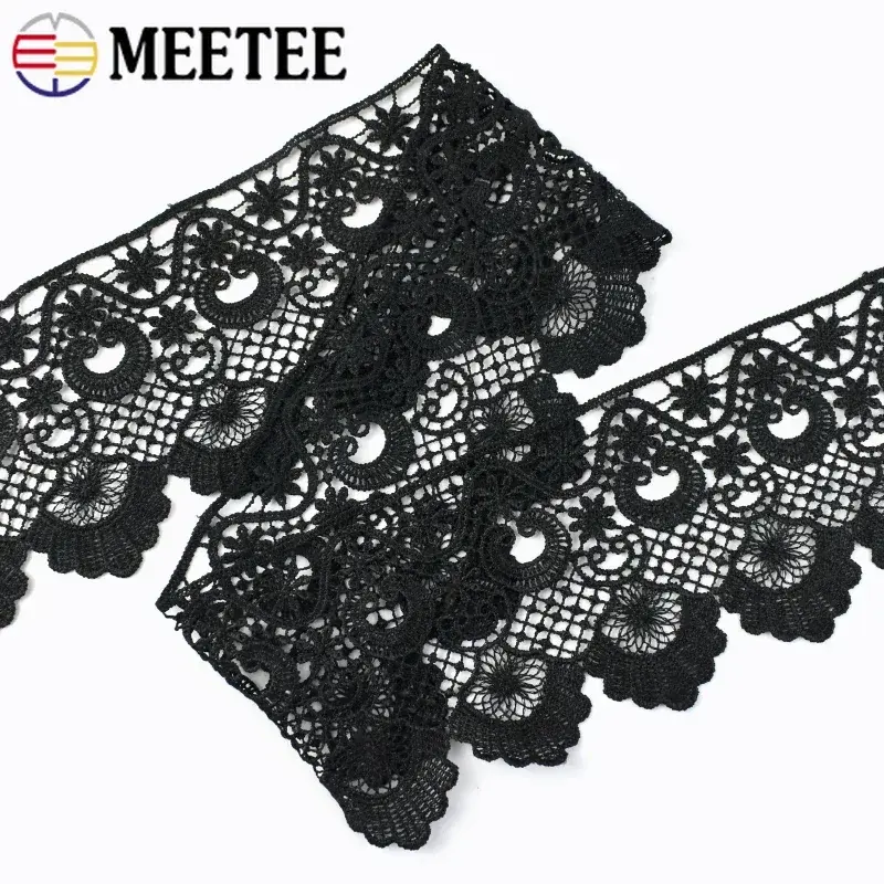 2/5Meters 10cm Lace Embroidery Trimming Fabric Wedding Dress Curtain Ribbon Clothes Decoration Tape DIY Sewing Craft Accessories