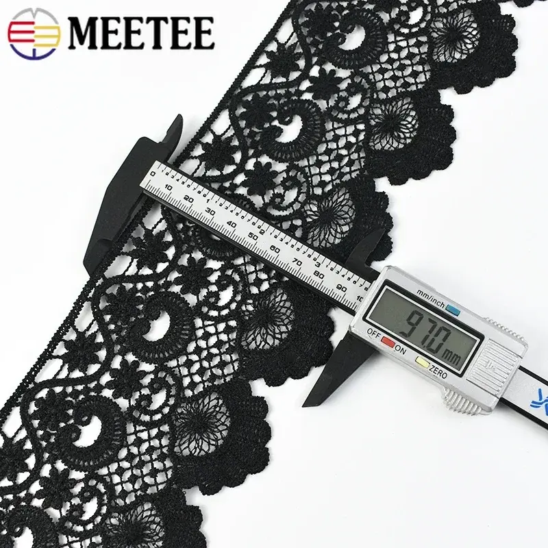 2/5Meters 10cm Lace Embroidery Trimming Fabric Wedding Dress Curtain Ribbon Clothes Decoration Tape DIY Sewing Craft Accessories