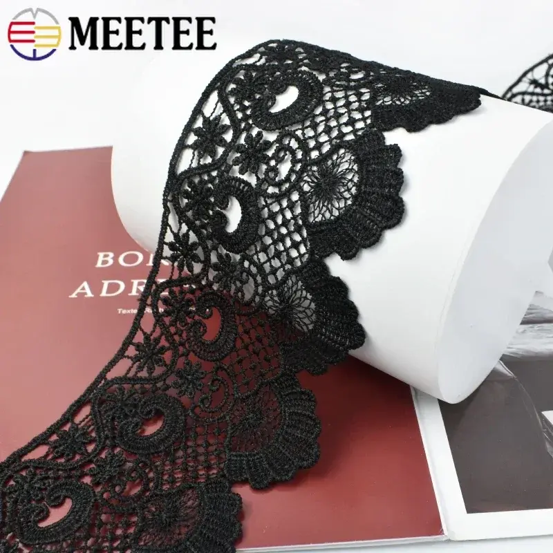 2/5Meters 10cm Lace Embroidery Trimming Fabric Wedding Dress Curtain Ribbon Clothes Decoration Tape DIY Sewing Craft Accessories