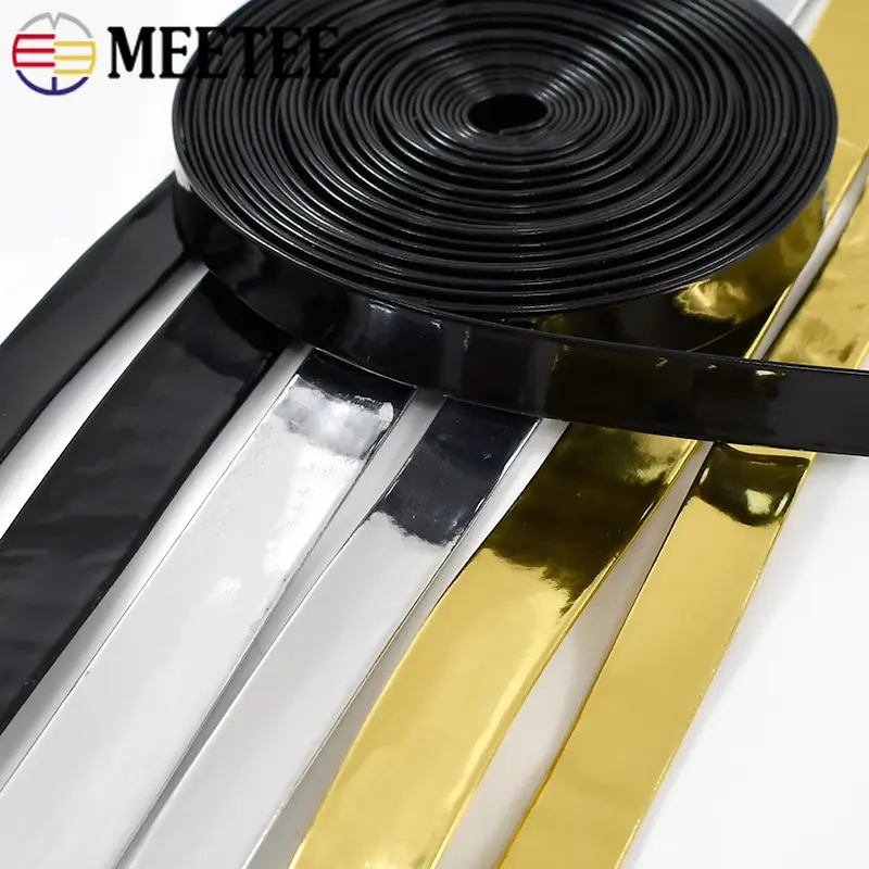 5Meters  5/8/10/15/20mm PU Leather Ribbons Tapes Mirror Rope Cords Headdress Decoration Webbing Edge Band Trims DIY Accessories