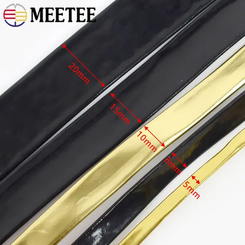 5Meters  5/8/10/15/20mm PU Leather Ribbons Tapes Mirror Rope Cords Headdress Decoration Webbing Edge Band Trims DIY Accessories