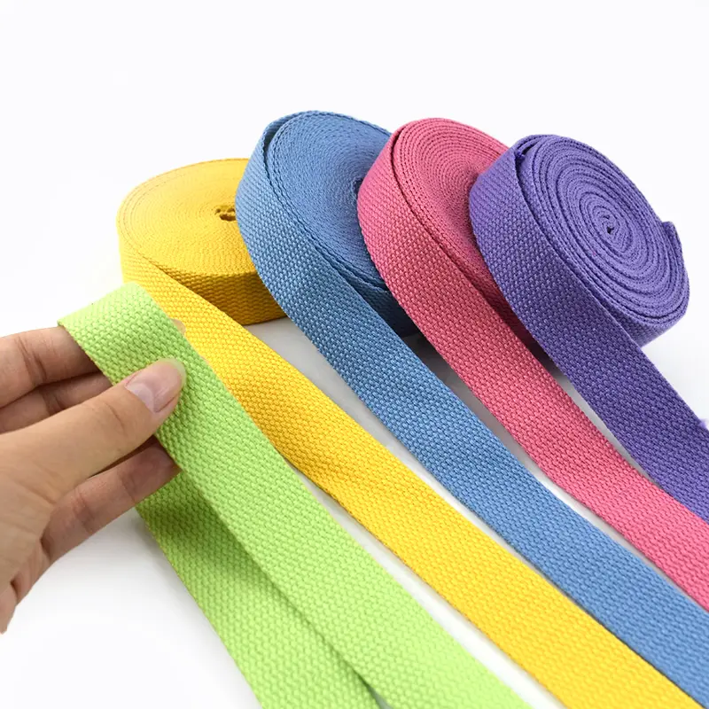 20-38mm 45Meters Cotton Webbing Tape for Bags Straps Backpacks Labels Ribbon Clothes Bias Binding Crafts DIY Sewing Accessories