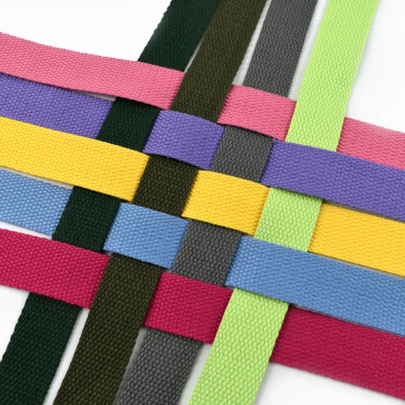 20-38mm 45Meters Cotton Webbing Tape for Bags Straps Backpacks Labels Ribbon Clothes Bias Binding Crafts DIY Sewing Accessories