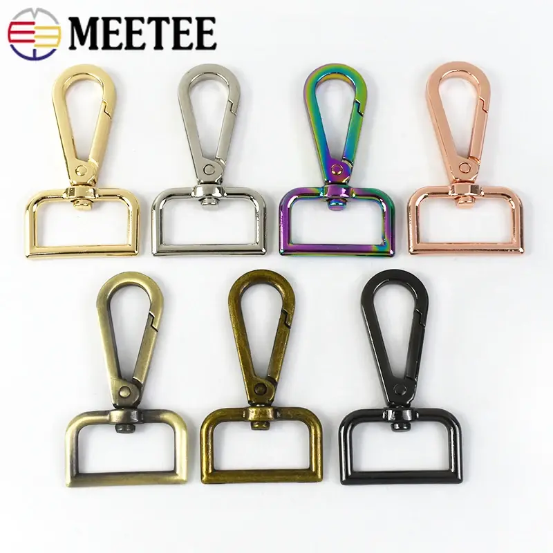 10/20Pcs 16-50mm Metal Buckles for Bags Strap Swivel Lobster Clasp Small Carabiners Dog Collar Snap Hooks DIY Sewing Accessories