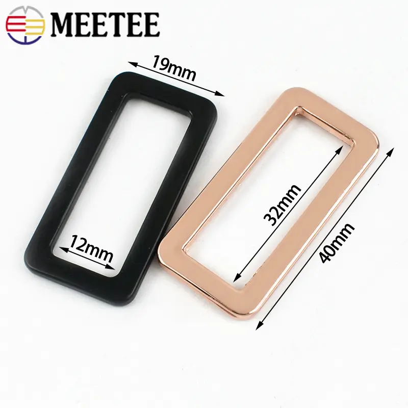 Meetee 5-30Pcs 32mm Metal Buckle for Bag Strap Webbing Shoes Clasp Belt Ring Buckle Dog Collar Hook Loop DIY Handbag Accessories