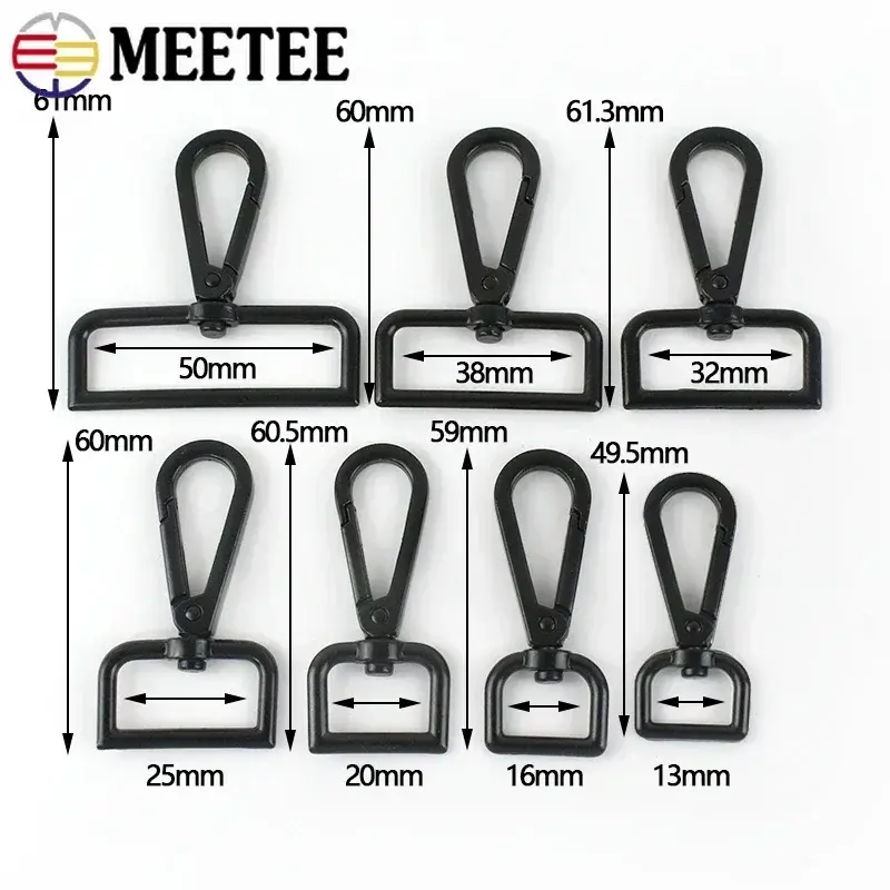 10/20Pcs 16-50mm Metal Buckles for Bags Strap Swivel Lobster Clasp Small Carabiners Dog Collar Snap Hooks DIY Sewing Accessories
