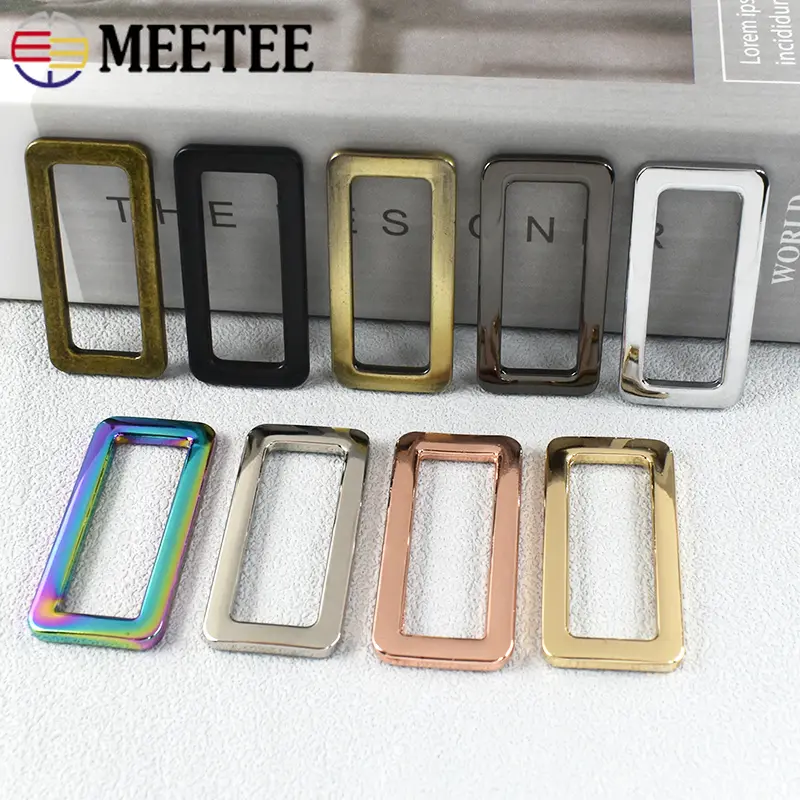 Meetee 5-30Pcs 32mm Metal Buckle for Bag Strap Webbing Shoes Clasp Belt Ring Buckle Dog Collar Hook Loop DIY Handbag Accessories