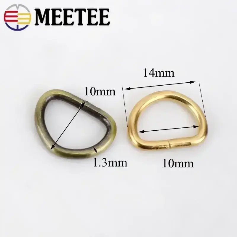 100-300Pcs Metal D Ring Buckles For Bag Strap Opening Buckle Chain Adjustment Clasp Dog Collar Webbing Hook Loop DIY Accessories