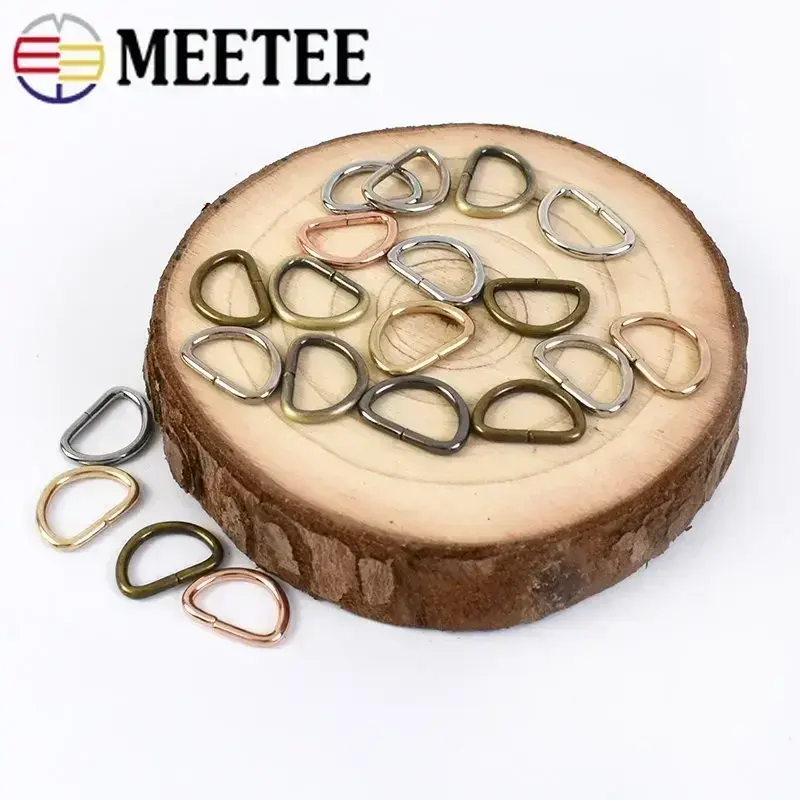 100-300Pcs Metal D Ring Buckles For Bag Strap Opening Buckle Chain Adjustment Clasp Dog Collar Webbing Hook Loop DIY Accessories