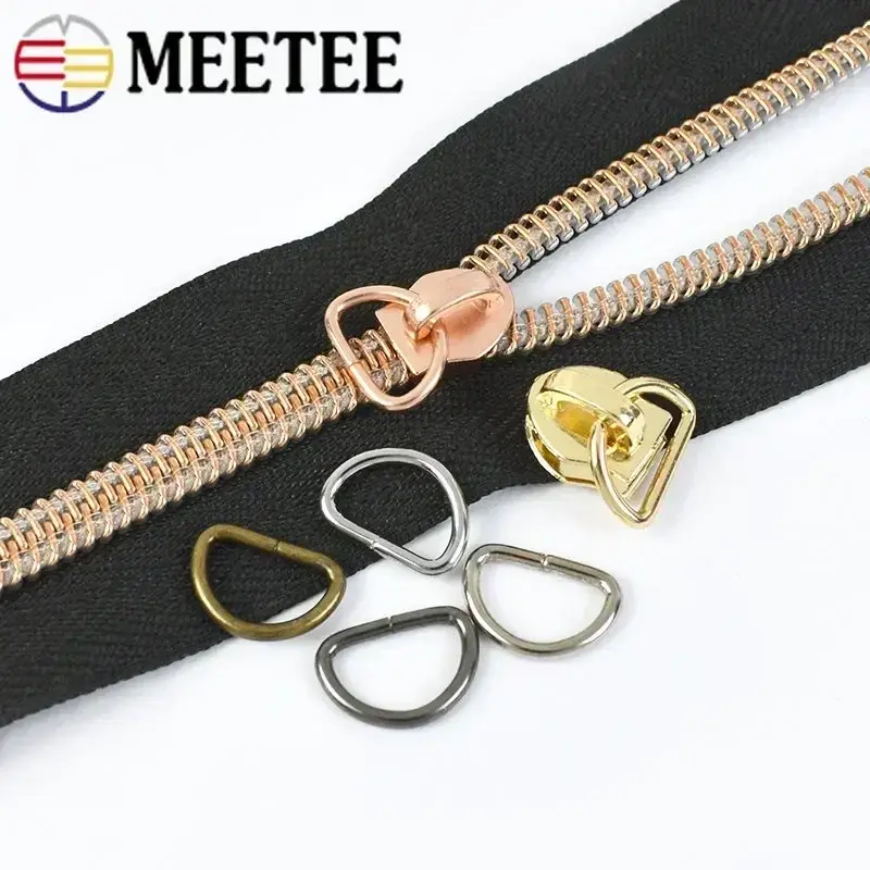 100-300Pcs Metal D Ring Buckles For Bag Strap Opening Buckle Chain Adjustment Clasp Dog Collar Webbing Hook Loop DIY Accessories