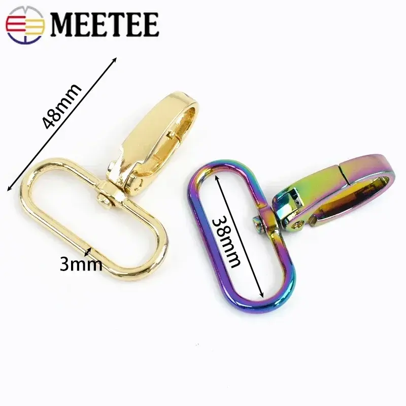 5/10Pcs 38mm Bags Strap Buckles Metal Swivel Lobster Clasp Trigger Snap Hooks Buckle For Webbing Keychain DIY Sewing Accessories