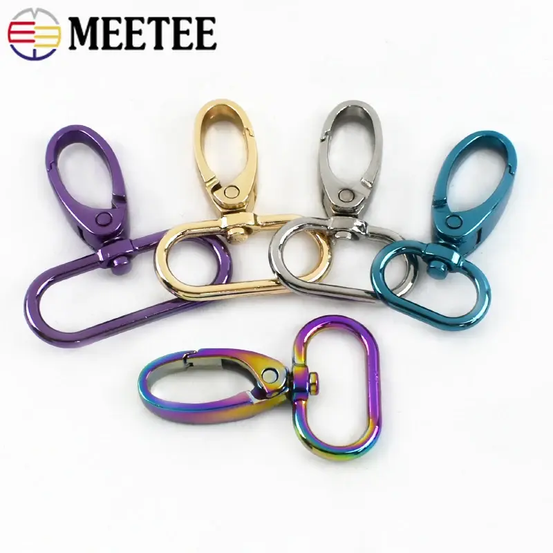 5/10Pcs 38mm Bags Strap Buckles Metal Swivel Lobster Clasp Trigger Snap Hooks Buckle For Webbing Keychain DIY Sewing Accessories