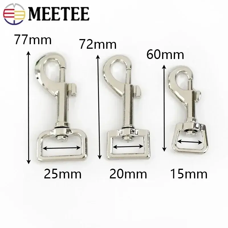 2/5Pcs 15/20/25mm Bag Strap Metal Buckles Swivel Lobster Clasps Dog Collar Keychain Trigger Snaps Hooks DIY Hardware Accessories