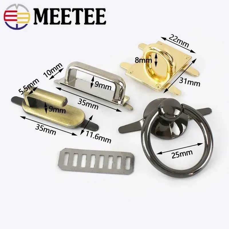 2-5Pcs Meetee Metal Buckles For Handbag Strap Arch Bridge Bags Webbing Decorative Clasp Connector Hook DIY Sewing Accessories