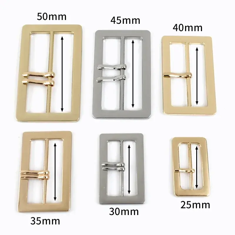 5/10Pcs 25-50mm Metal Pin Buckle for Jeans Waistband Tri Glide Adjustment Ring Coat Decorative Slider Clasp Garment Accessories