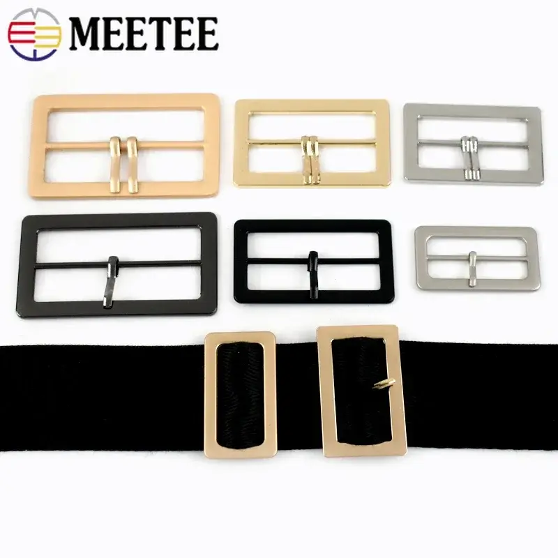 5/10Pcs 25-50mm Metal Pin Buckle for Jeans Waistband Tri Glide Adjustment Ring Coat Decorative Slider Clasp Garment Accessories