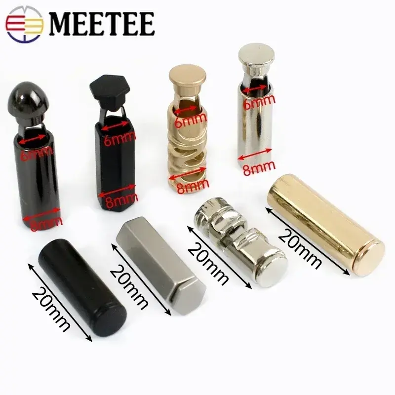20-100Pcs Meetee Metal Cord Ends Stopper Sweater Trousers Rope Cords Lock Shoelace Drawstrings Buttons DIY Clothing Accessories
