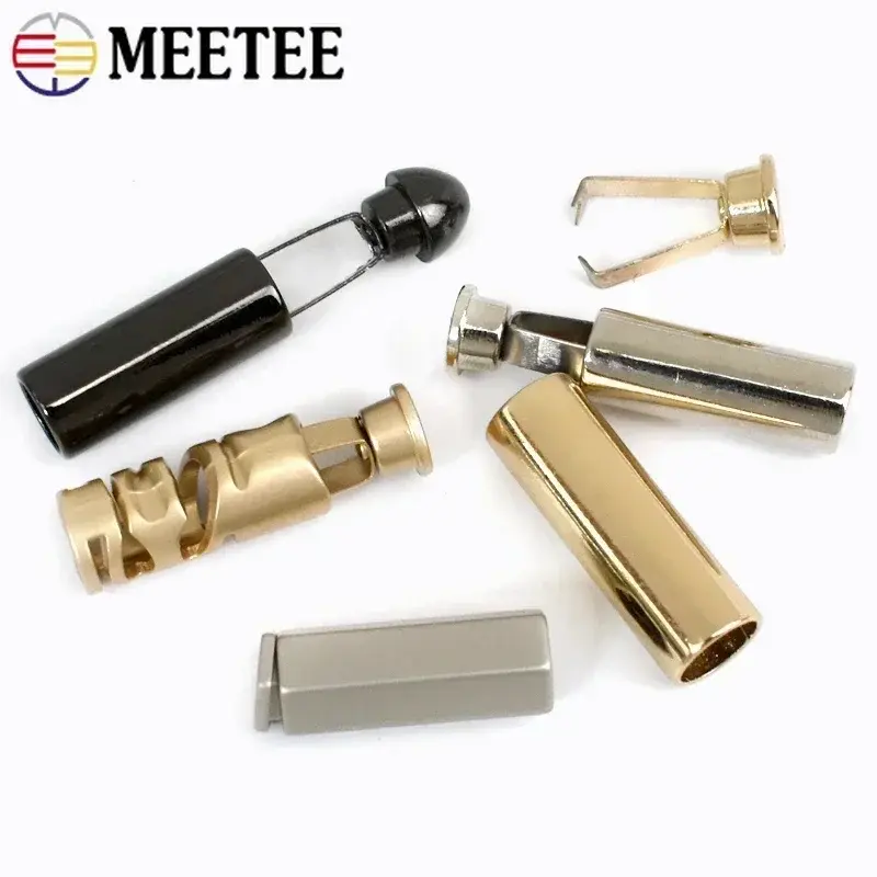 20-100Pcs Meetee Metal Cord Ends Stopper Sweater Trousers Rope Cords Lock Shoelace Drawstrings Buttons DIY Clothing Accessories
