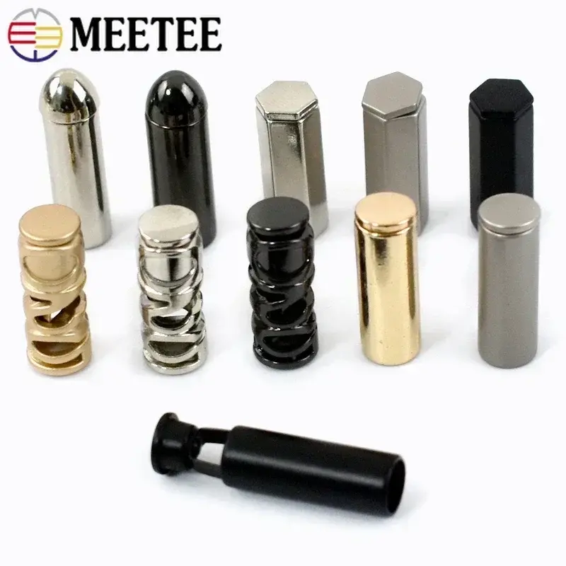 20-100Pcs Meetee Metal Cord Ends Stopper Sweater Trousers Rope Cords Lock Shoelace Drawstrings Buttons DIY Clothing Accessories