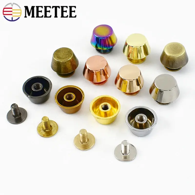 20Pcs 8-16mm Metal Nail Rivets for Handbag Leather Clasp Bag Studs Button Screw Spikes Buckle Nails Wallet DIY Craft Accessories