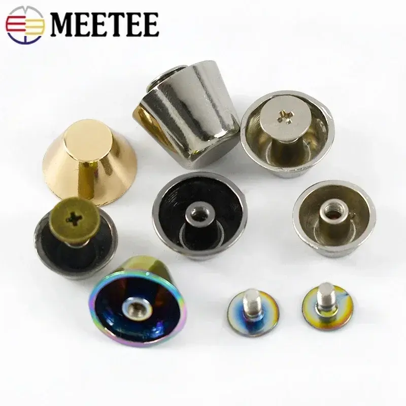 20Pcs 8-16mm Metal Nail Rivets for Handbag Leather Clasp Bag Studs Button Screw Spikes Buckle Nails Wallet DIY Craft Accessories