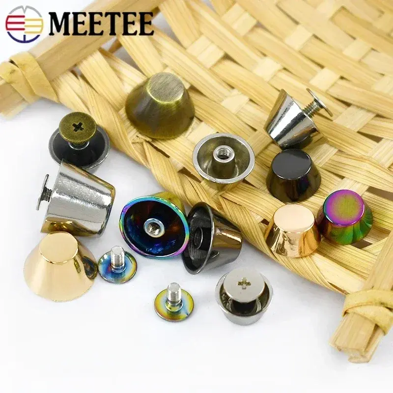 20Pcs 8-16mm Metal Nail Rivets for Handbag Leather Clasp Bag Studs Button Screw Spikes Buckle Nails Wallet DIY Craft Accessories