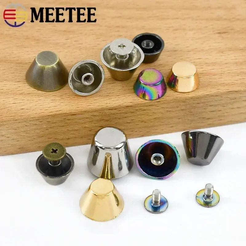 20Pcs 8-16mm Metal Nail Rivets for Handbag Leather Clasp Bag Studs Button Screw Spikes Buckle Nails Wallet DIY Craft Accessories