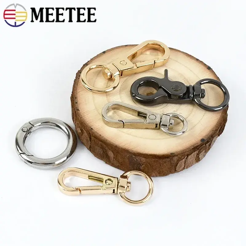 8/10/13mm 10/20Pcs Metal Bags Strap Buckle Lobster Clasp O Ring Pet Collar Carabiner Snap Hook DIY KeyChain Hardware Accessories