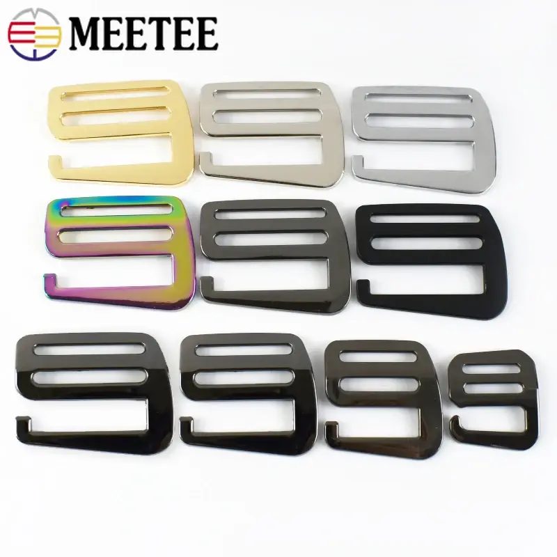 2-5Pcs 19/25/32/38mm Metal Ring Buckles Bag Backpacks Slider Adjuster Clasps Tri-Glide G Hooks DIY Luggage Hardware Accessories
