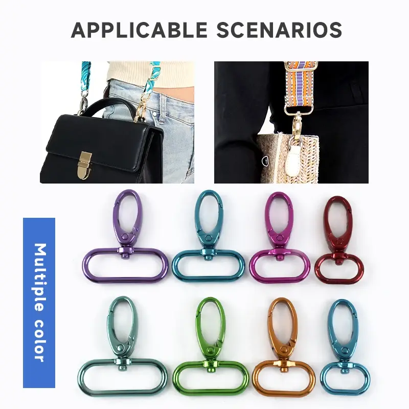2-10Pcs 20-38mm Metal Buckles for Bag Strap Swivel Lobster Clasp Carabiner Dog Leash Keychain Snap Hook DIY Hardware Accessories