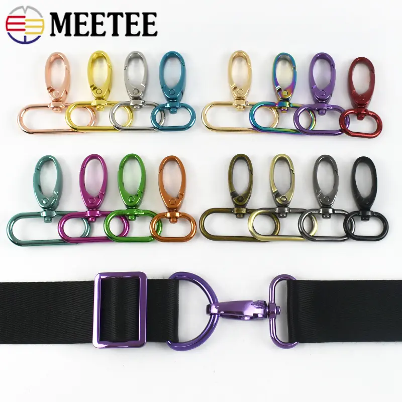 20-38mm 5/10Pcs Bags Strap Buckles Metal Lobster Clasp Swivel Clip Snap Hooks Buckle For Webbing Keychain DIY Sewing Accessories