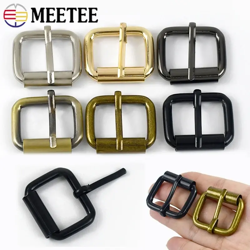 Meetee 10/20Pcs 13-38mm Metal Waistband Buckles Bag Straps Adjuster Clasps Dog Collar Pin Buckle DIY Bags Hardware Accessories