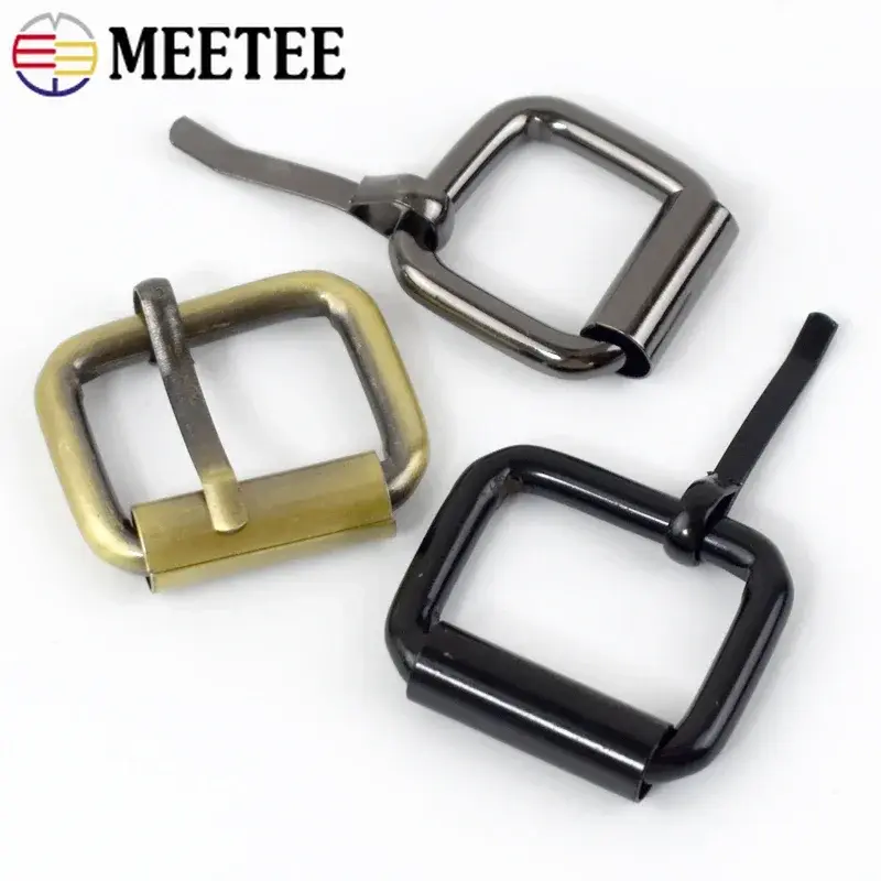 Meetee 10/20Pcs 13-38mm Metal Waistband Buckles Bag Straps Adjuster Clasps Dog Collar Pin Buckle DIY Bags Hardware Accessories