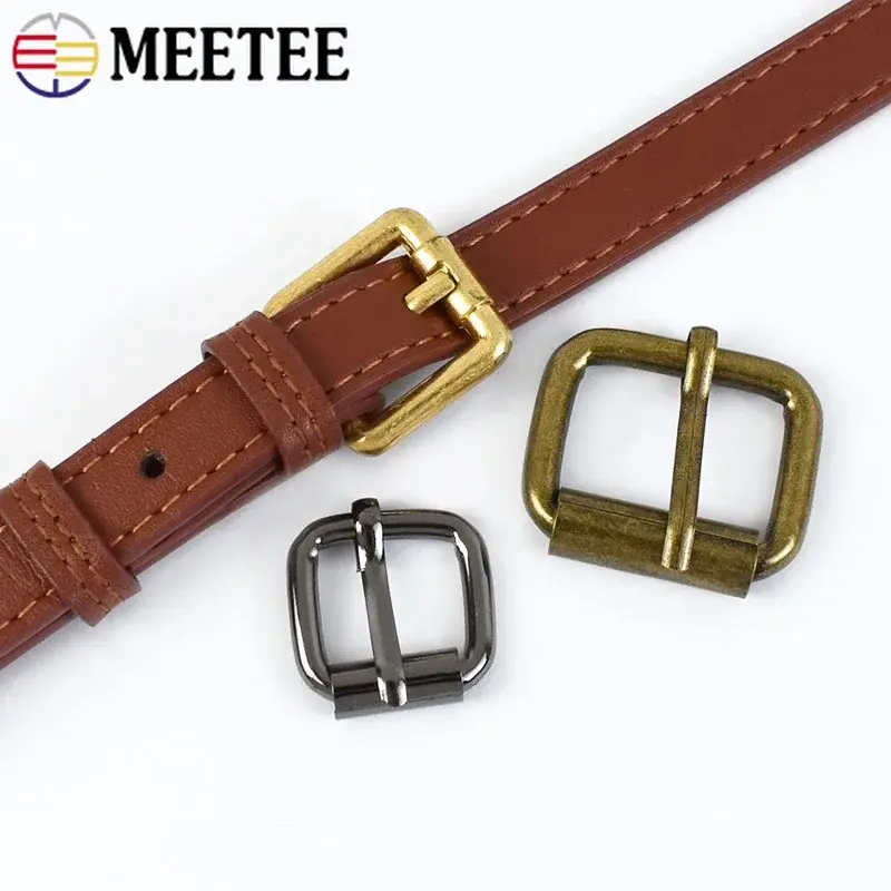 Meetee 10/20Pcs 13-38mm Metal Waistband Buckles Bag Straps Adjuster Clasps Dog Collar Pin Buckle DIY Bags Hardware Accessories