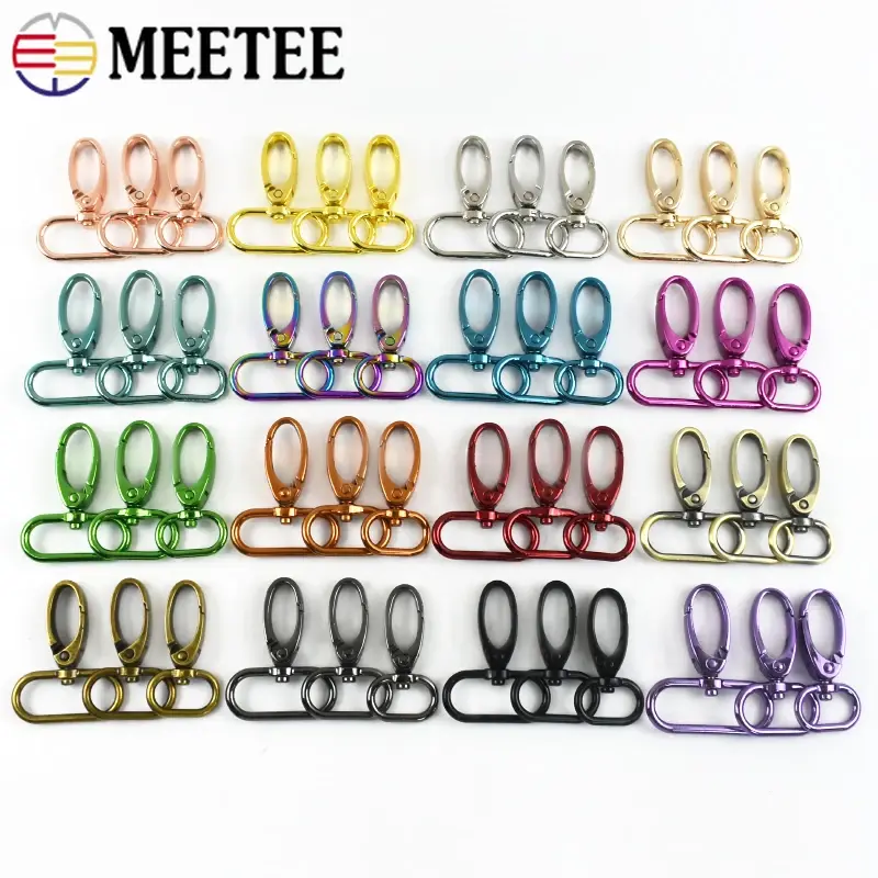 20-38mm 5/10Pcs Bags Strap Buckles Metal Lobster Clasp Swivel Clip Snap Hooks Buckle For Webbing Keychain DIY Sewing Accessories